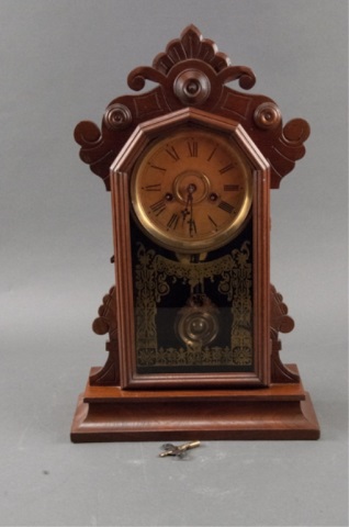 Appraisal: Victorian Mantle Clock Late trh Century Walnut Case E Ingraham