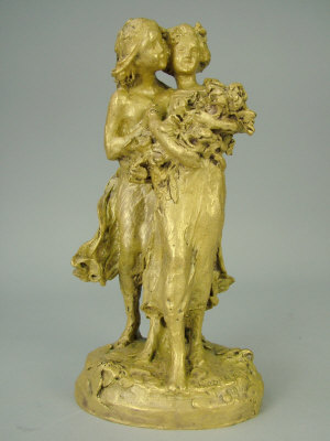 Appraisal: A gilt bronze figural group cast from a model by