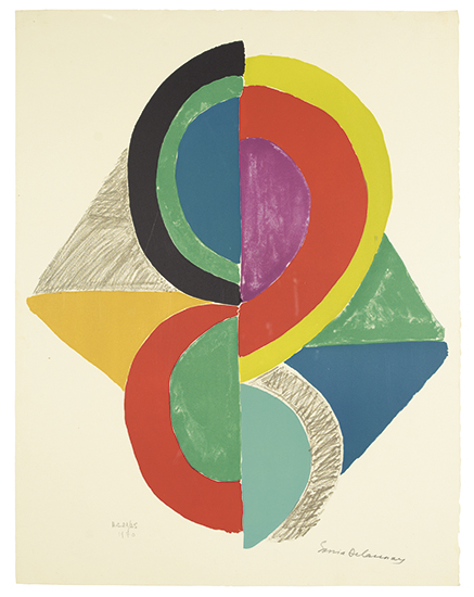 Appraisal: SONIA DELAUNAY Abstract Composition with Arches Color lithograph x mm