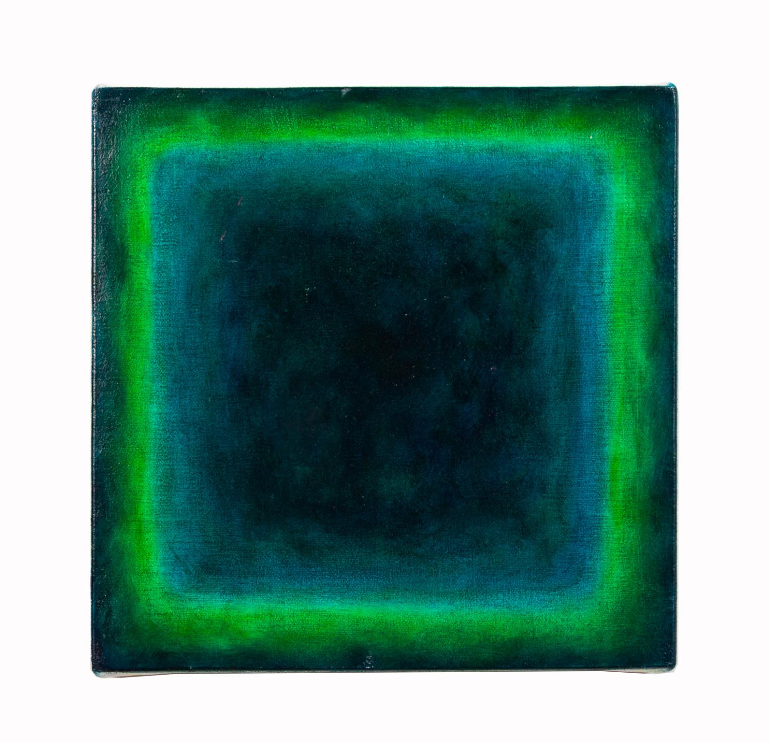 Appraisal: SHINGO FRANCIS GREEN ABSTRACT SQUARE O C Shingo Francis American