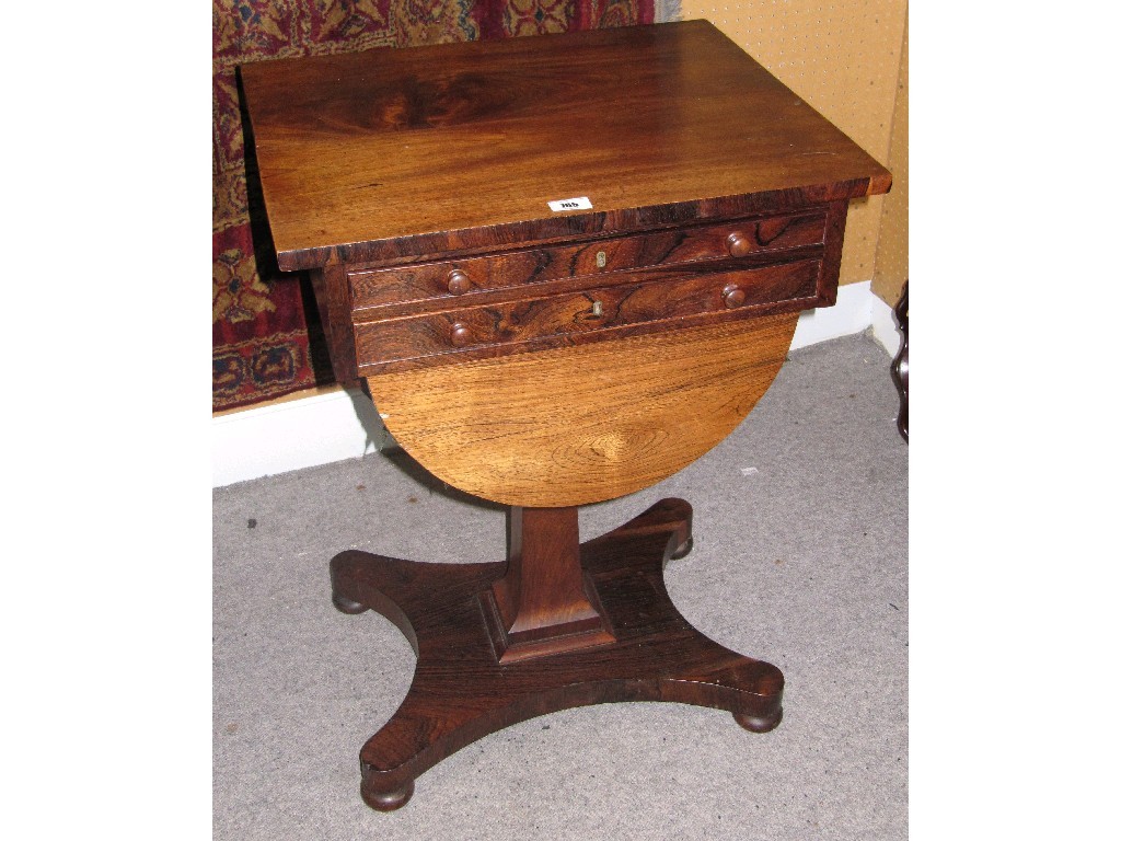 Appraisal: Regency mahogany pedestal work table