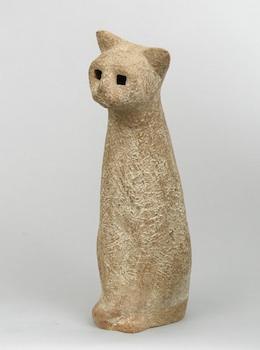 Appraisal: Claude Conover American - Cat Hollow ceramic sculpture of a