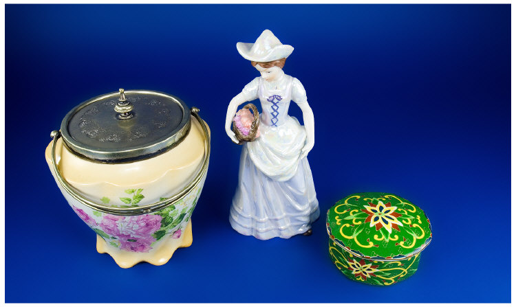 Appraisal: Collection Of Ceramics Including George Jones Crescent biscuit barrel Leonardo