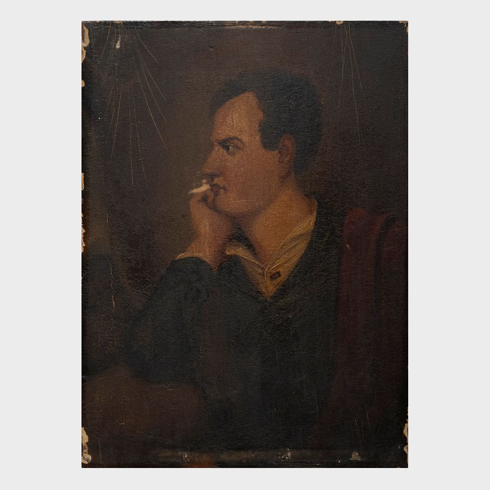 Appraisal: European School Portrait of a Man Oil on board unsigned