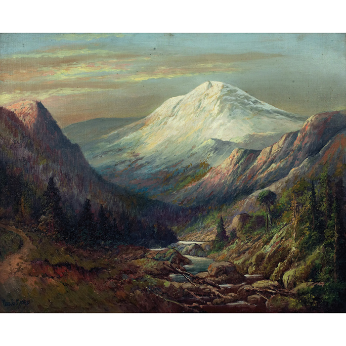 Appraisal: Thomas Gibbs Moses American - Mountain Landscape c oil on