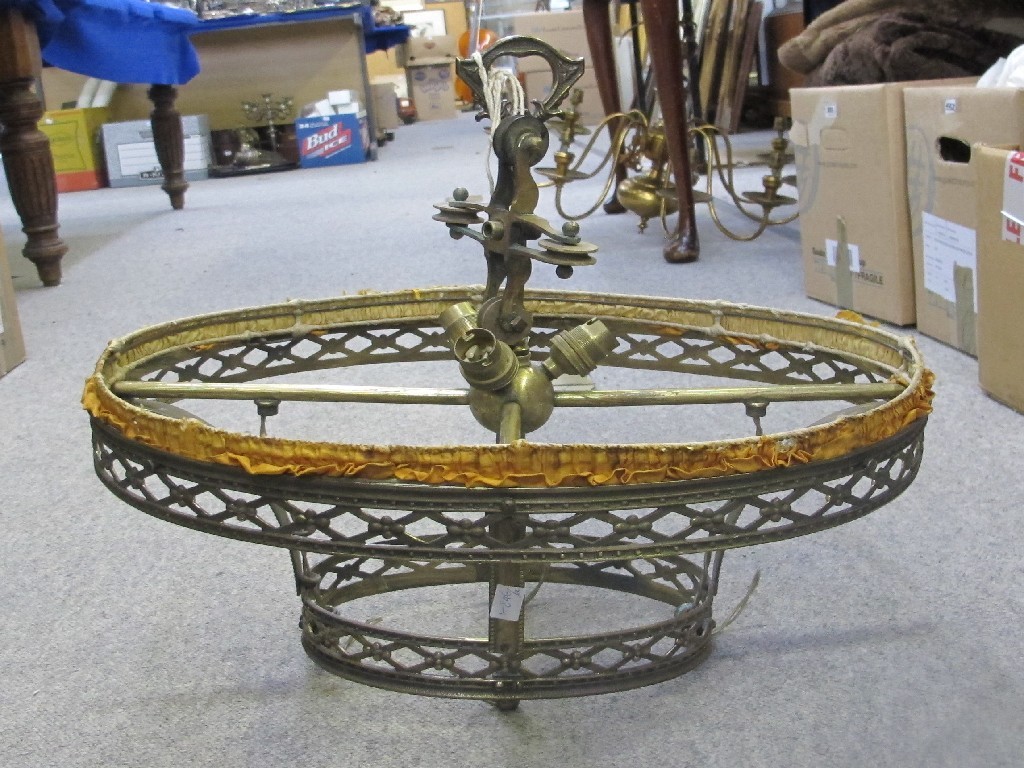 Appraisal: Brass light fitting