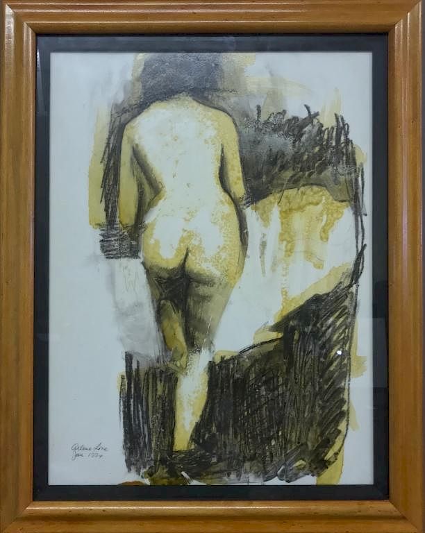 Appraisal: Arlene Love Framed Nude Oil on Aluminum Arlene Love American