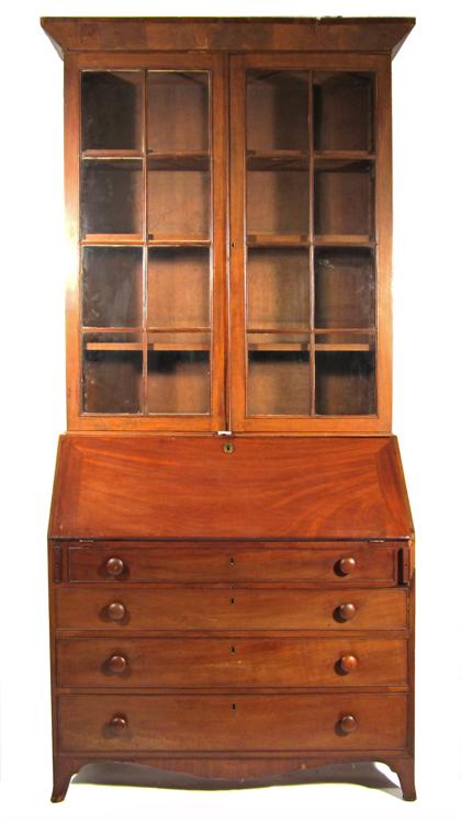 Appraisal: Federal mahogany secretary bookcase early th century