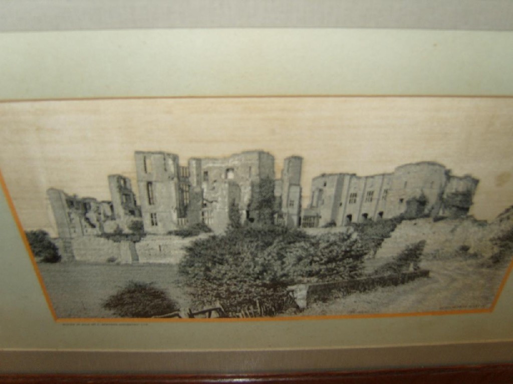 Appraisal: A th century Stevengraph silk picture of Kenilworth Castle in