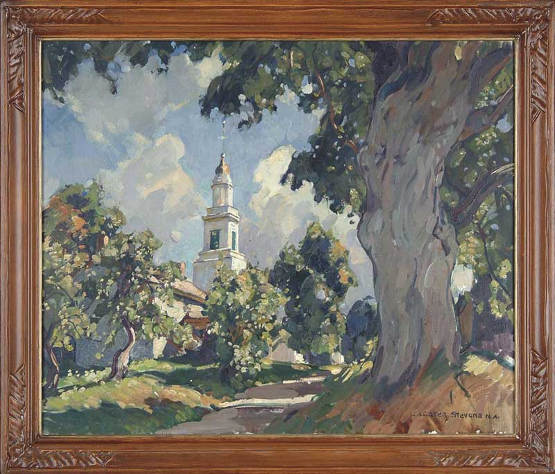 Appraisal: WILLIAM LESTER STEVENS American - NEW ENGLAND LANDSCAPE WITH CHURCH