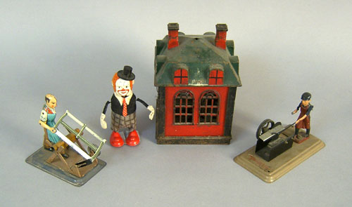 Appraisal: Three misc toys to include a cast iron Novelty bank