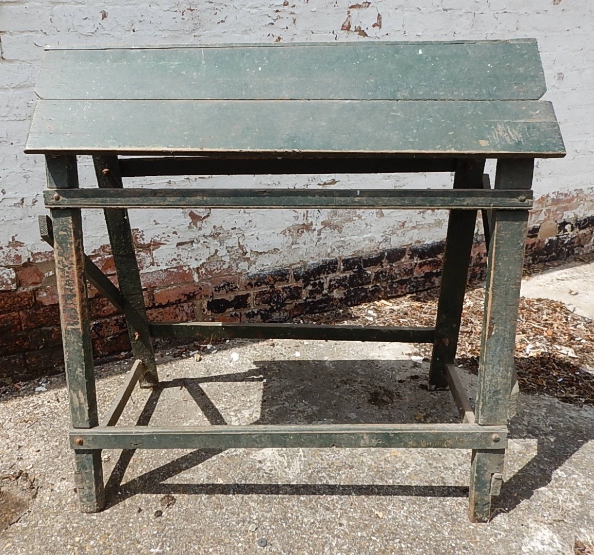 Appraisal: A wooden painted pine saddle stand cm wide