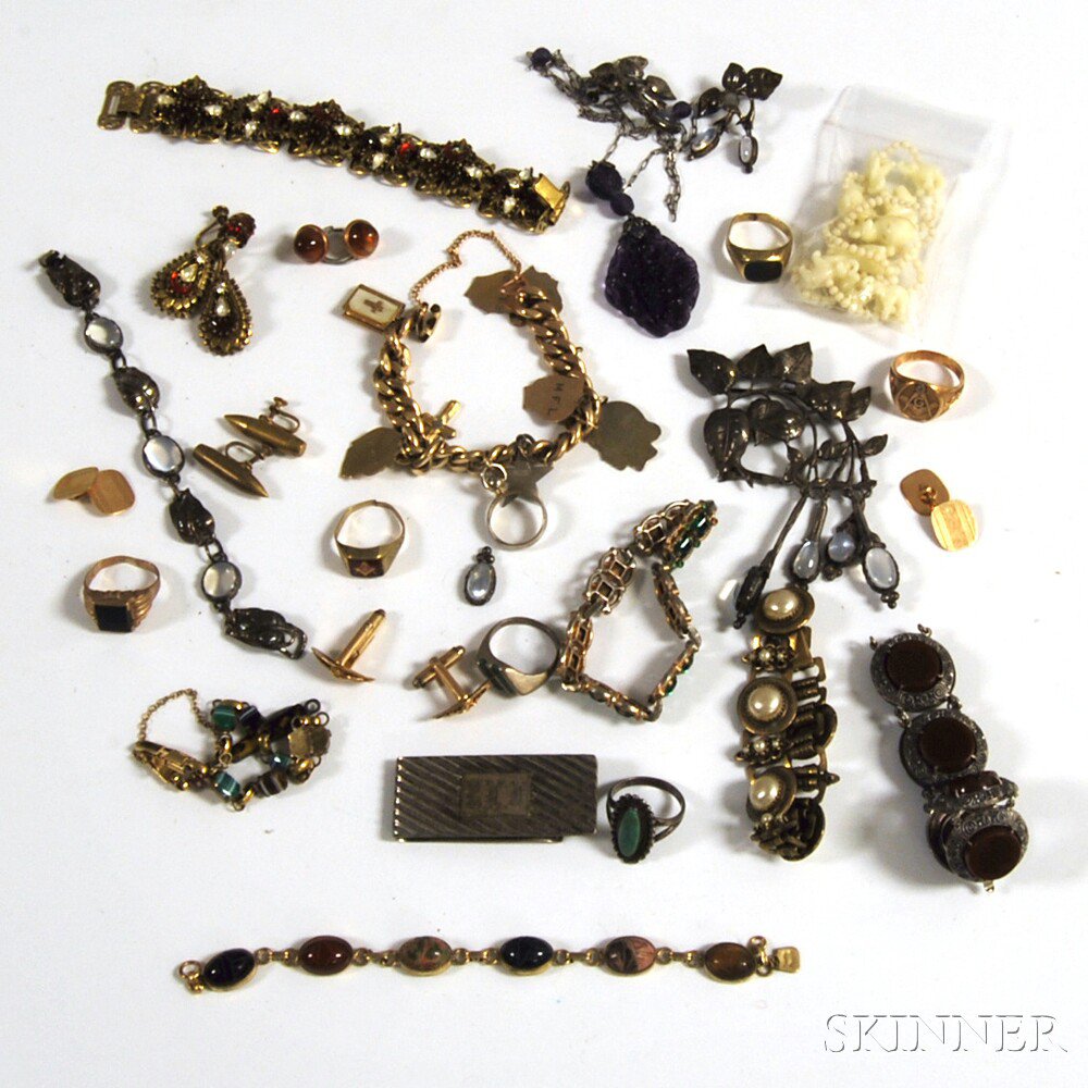 Appraisal: Small Collection and Antique Estate and Costume Jewelry including a