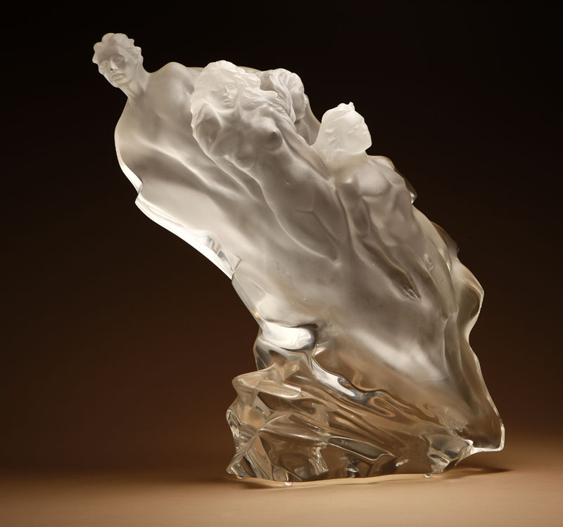 Appraisal: A Frederick Hart lucite sculpture 'Passages' A Frederick Hart lucite