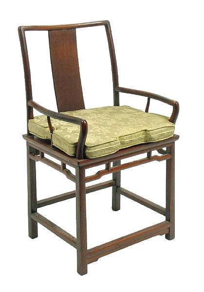 Appraisal: A Chinese hardwood armchair Qing Dynasty th century height in