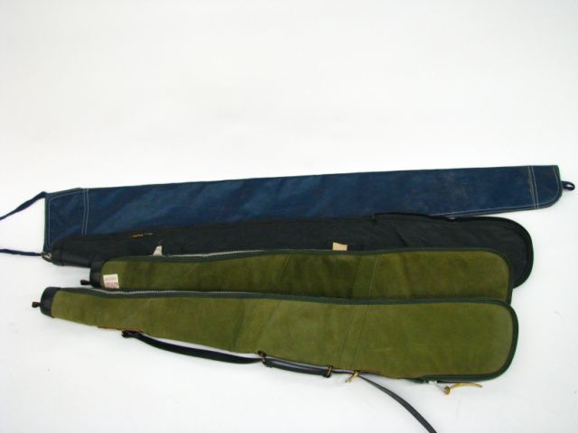 Appraisal: Lot of four soft gun cases including pair of Bucheimer