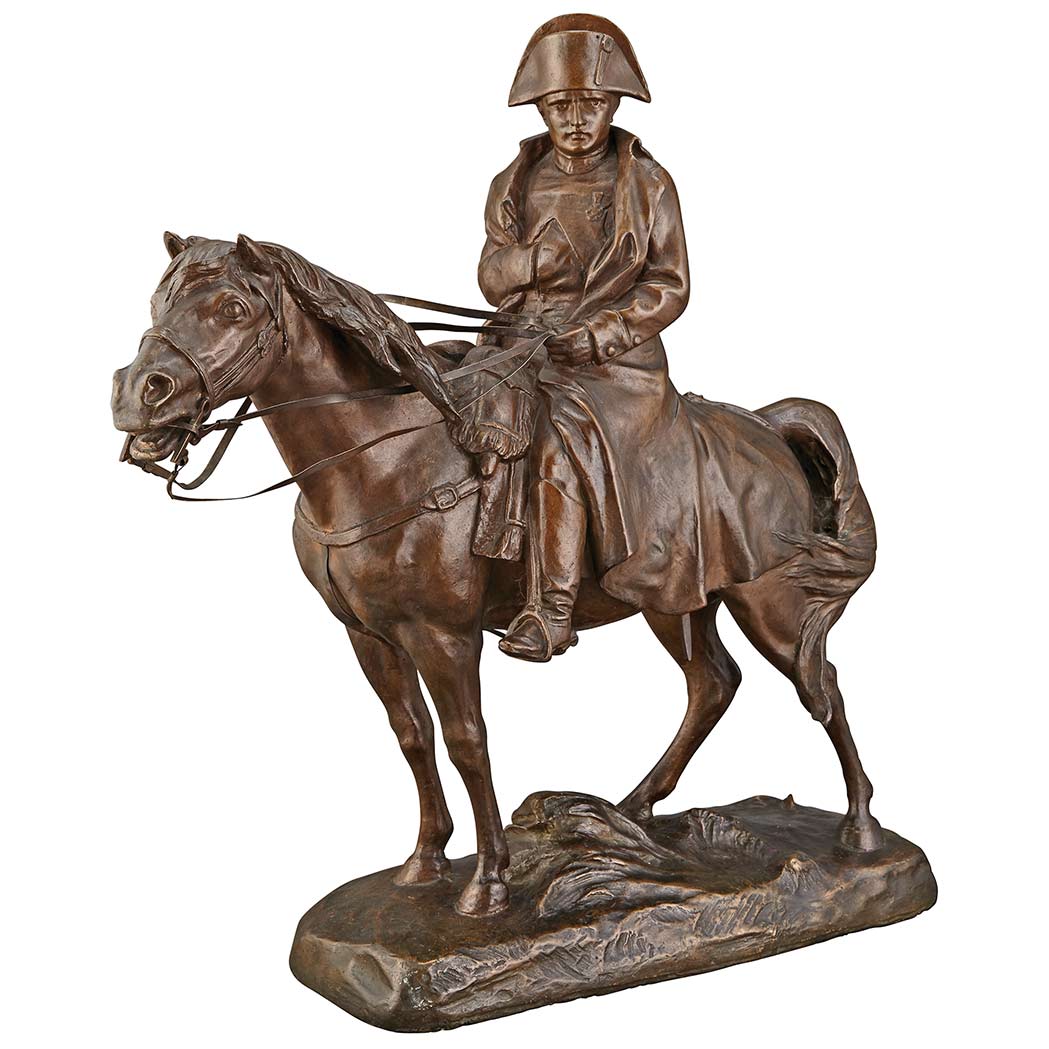 Appraisal: Italian Bronze Equestrian Figure of Napoleon Bonaparte Cast by Fond