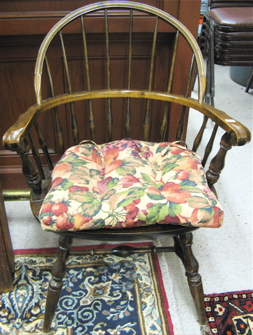 Appraisal: SET OF SIX WINDSOR STYLE ARMCHAIRS Nicholas Stone Furniture Co