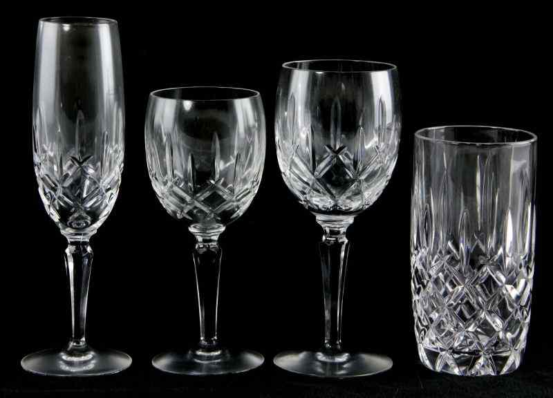 Appraisal: Set of Gorham Crystal pieces including champagne flutes double old