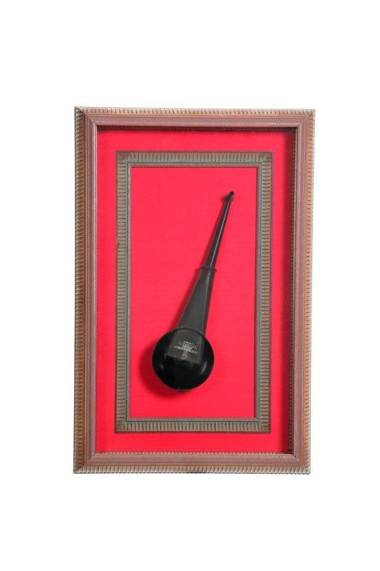 Appraisal: FRAMED EAR TRUMPET New York st half- th century Bakelite