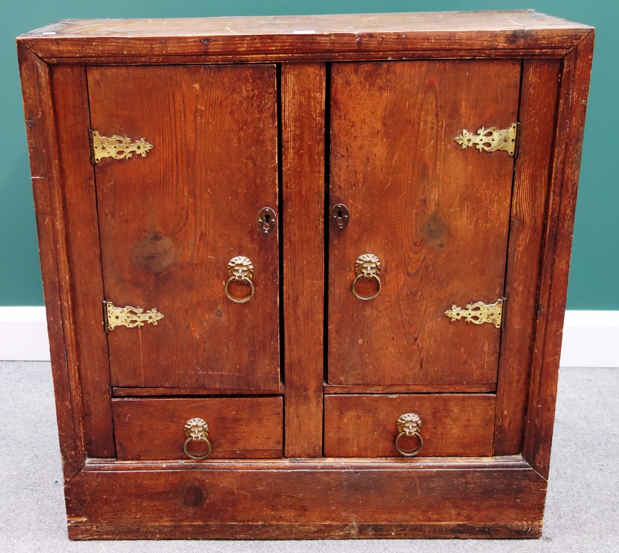 Appraisal: A th century Chinese softwood side cabinet the pair of