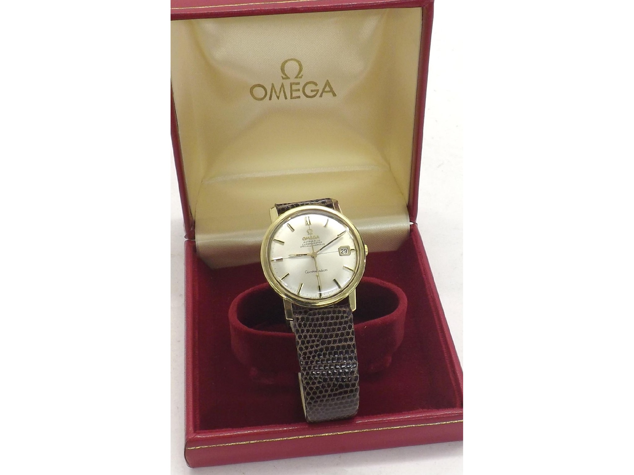 Appraisal: Omega Constellation chronometer automatic gold plated and stainless steel gentleman's