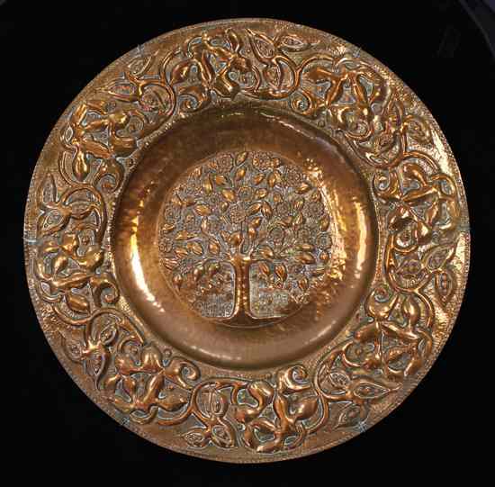 Appraisal: A large Arts and Crafts copper charger by John Pearson