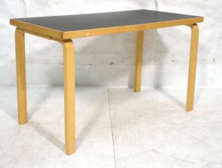 Appraisal: ARTEK Black Laminate Cafe Dining Table Desk ALVA ARTEK Black