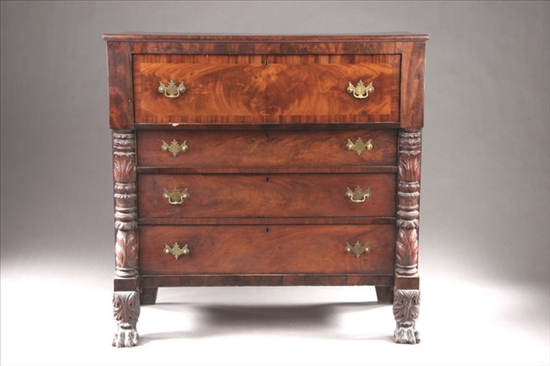 Appraisal: AMERICAN EMPIRE MAHOGANY FOUR-DRAWER CHEST early th century Rectangular top