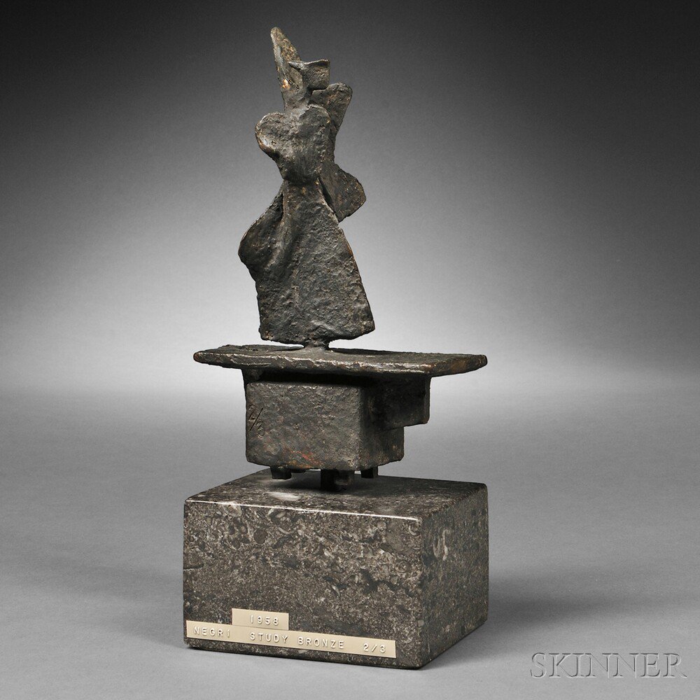 Appraisal: Mario Negri Italian - Untitled Figural Study in Bronze Monogrammed