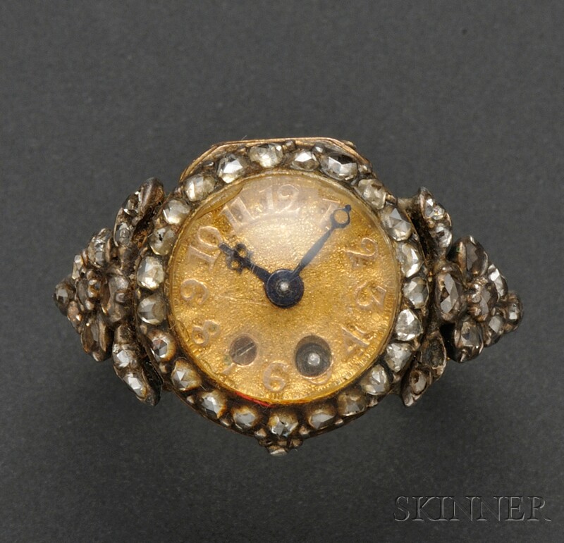 Appraisal: Rare Antique Miniature Ring Watch Pierre Morand late th century