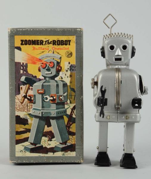 Appraisal: Japanese Tin Litho Zoomer The Robot O B In original