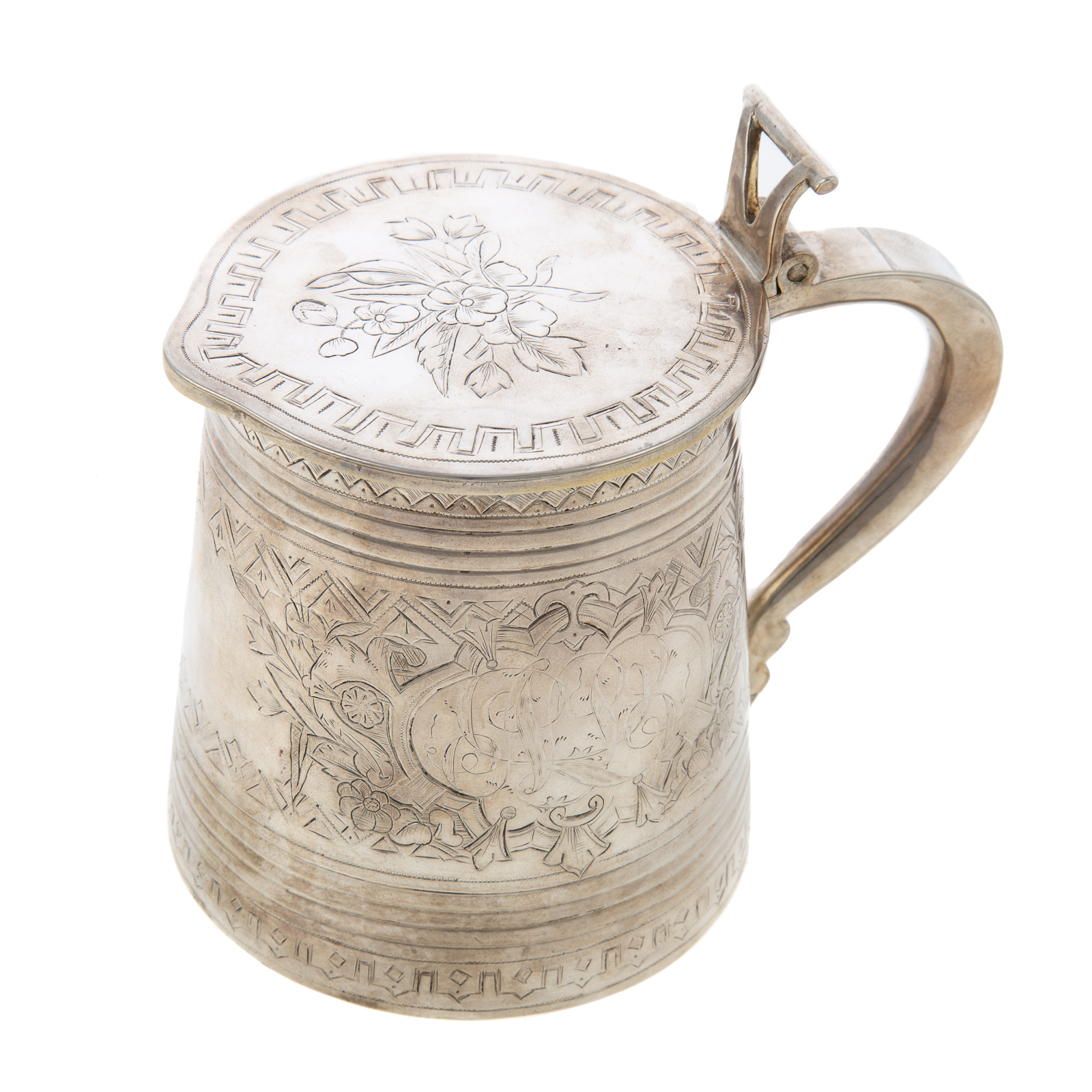 Appraisal: RUSSIAN SILVER TANKARD Lev Fridrikhovitch Oleks assay mark Moscow silver