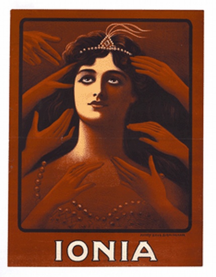 Appraisal: IONIA Cl mentine DE VERE - Ionia Color lithograph linen-backed