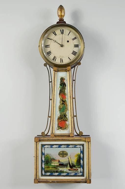 Appraisal: Banjo Clock By Horace Tift N Attleboro MA Banjo clock