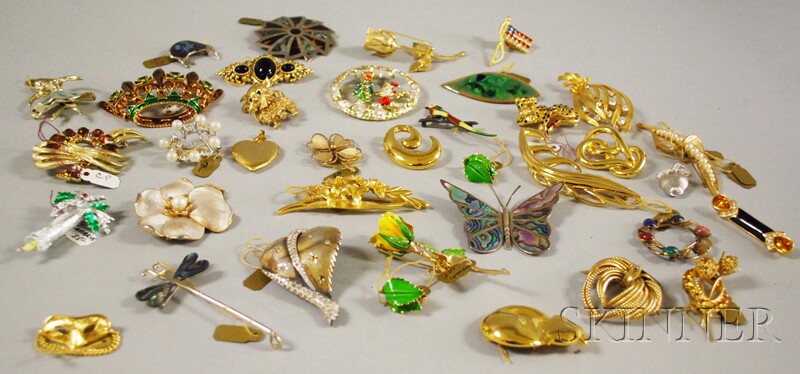 Appraisal: Small Group of Mostly Signed Costume Jewelry including Mexican sterling