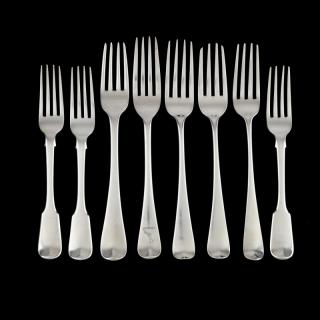 Appraisal: Eight Georgian Silver Forks various makers various dates London early