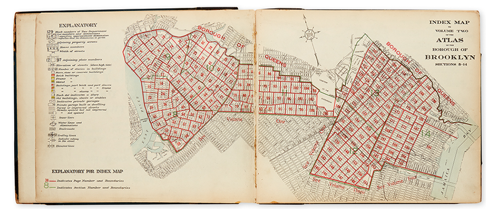 Appraisal: NEW YORK CITY - BROOKLYN Hyde E Belcher Desk Atlas