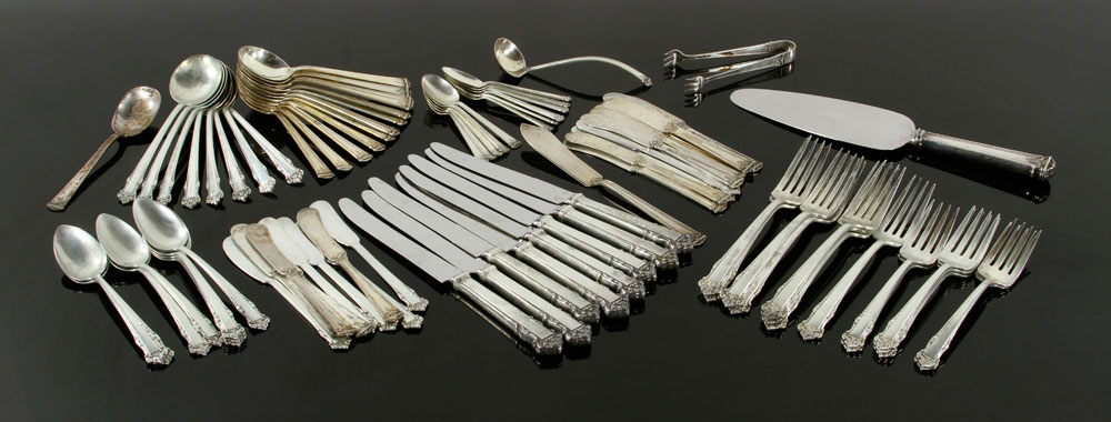 Appraisal: - Two Partial Sterling Flatware Sets Lot of two partial