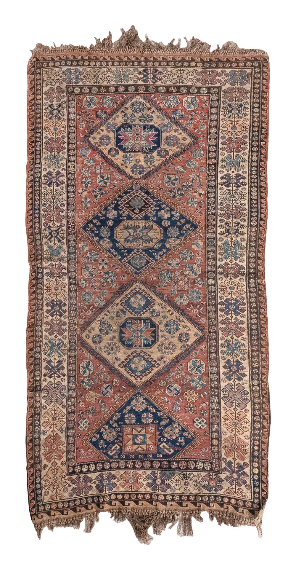 Appraisal: PERSIAN SOUMAC RUG X FIRST HALF OF THE TH CENTURYPERSIAN