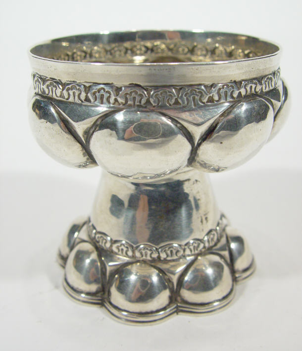 Appraisal: Arts and Crafts style silver goblet design vase London cm