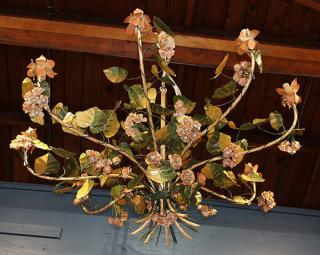 Appraisal: Monumental French garden chandelier Monumental French garden chandelier executed in