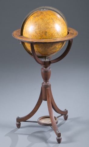 Appraisal: Ca Clary's New Celestial Globe on Stand Zodiac ring is