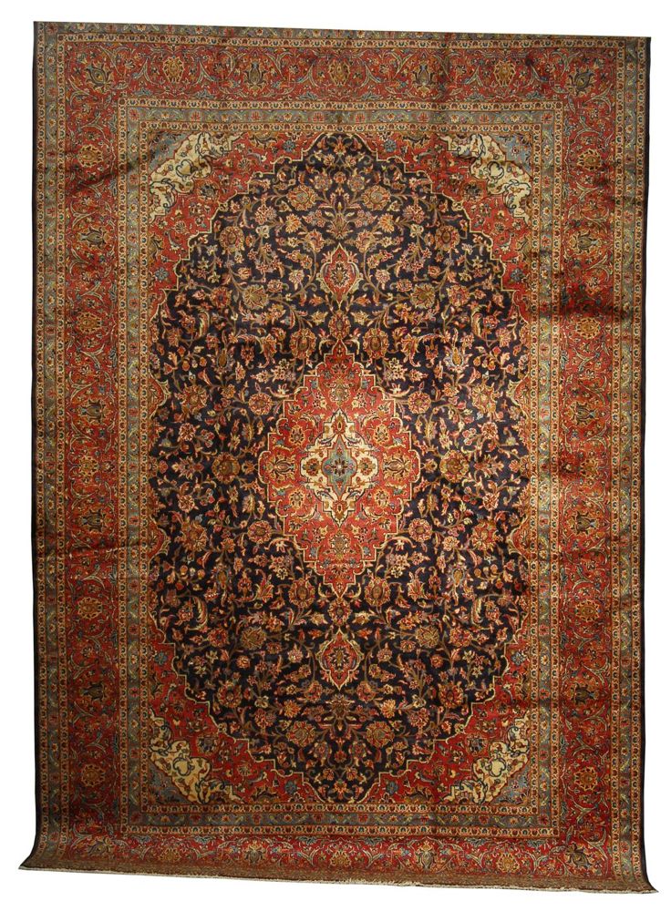 Appraisal: ORIENTAL RUG KESHAN ' x ' Blue and ivory on