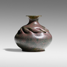 Appraisal: George E Ohr VASE USA - glazed earthenware h dia