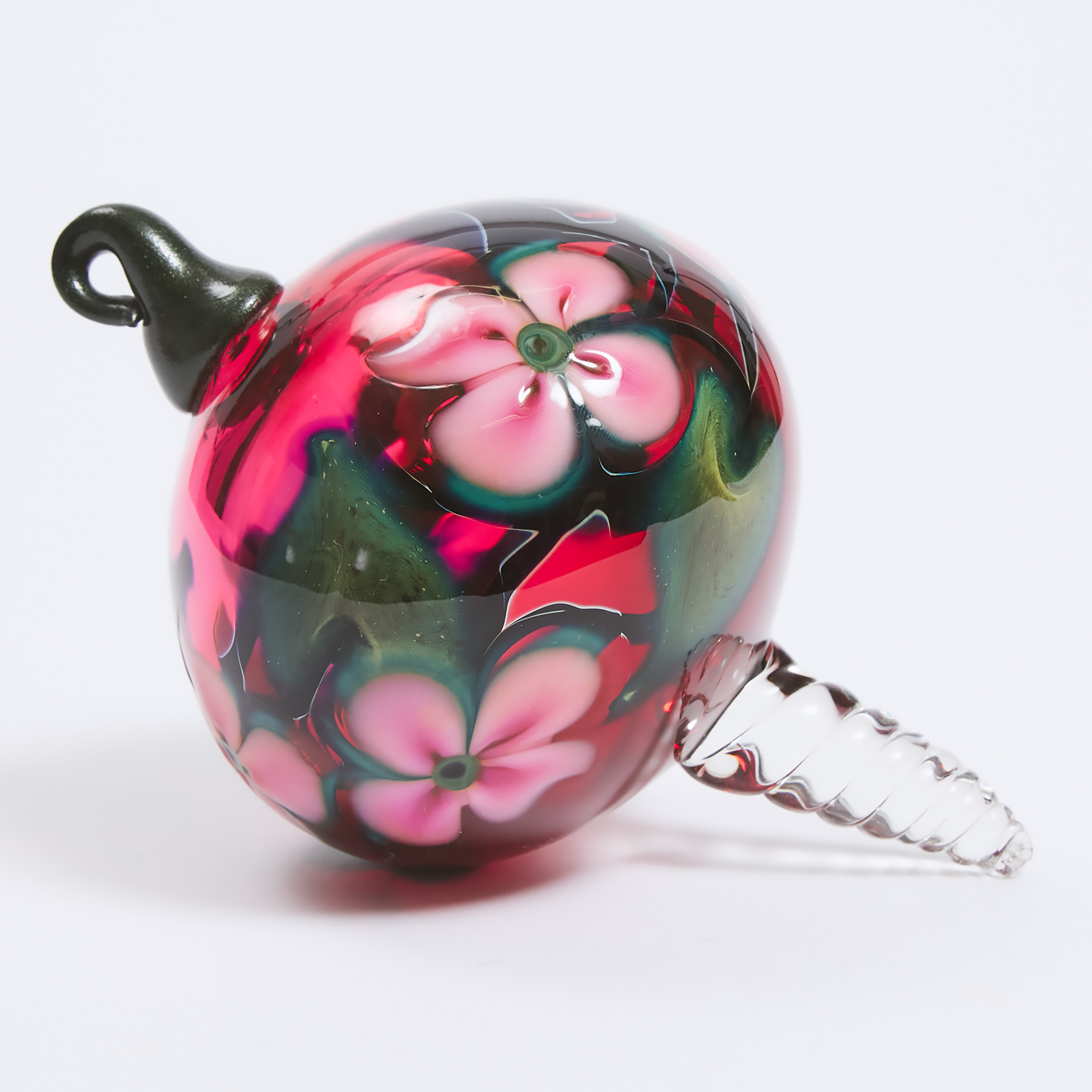 Appraisal: Charles Lotton American - 'Multi Flora' Glass Ornament height in