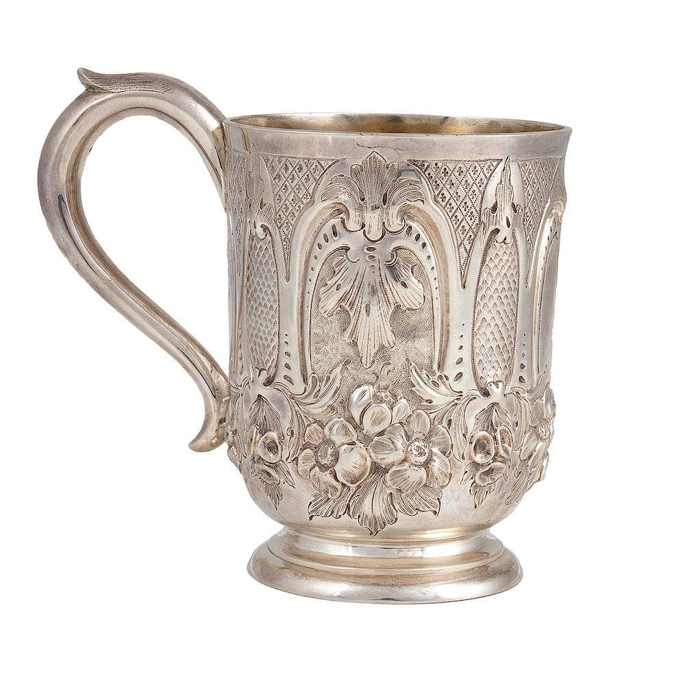 Appraisal: Sterling silver victorian mug - London Edward Ker Reid Sterling