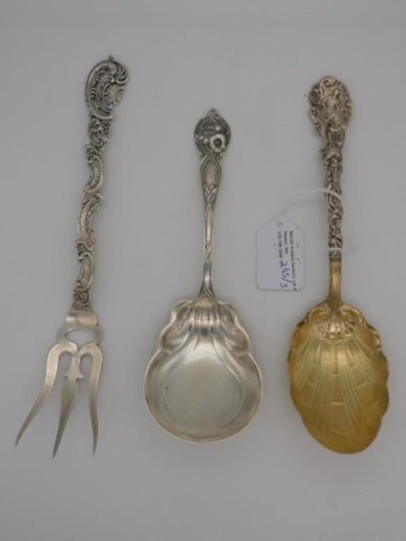 Appraisal: include Gorham Versailles pattern shell shaped serving spoon long gold