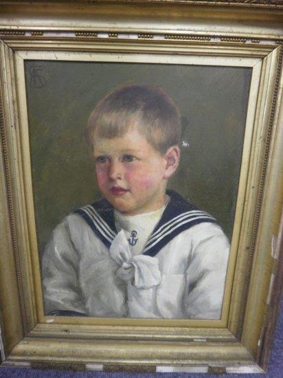 Appraisal: th Century English School Boy in a Sailor Suit oil