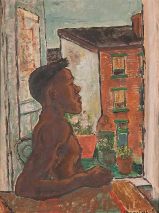 Appraisal: Stewart Wheeler American - Young Man at Window oil on